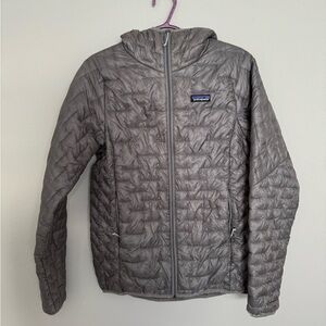 Patagonia Women’s Nano Puff Hoody Silver Gray Medium